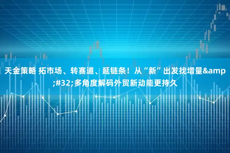 天金策略 拓市场、转赛道、延链条！从“新”出发找增量&#32;多角度解码外贸新动能更持久